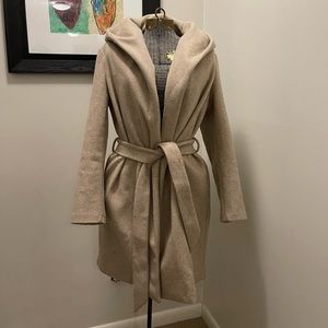 Zara hooded, belted coat size S